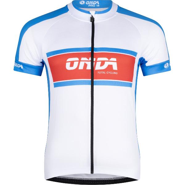 ONDA Fietsshirt korte mouw heren Wit Rood Blauw - Pro Minho - S