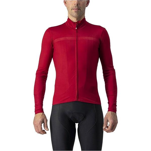 Castelli Pro Thermal Mid Jersey Met Lange Mouwen Rood 2XL Man