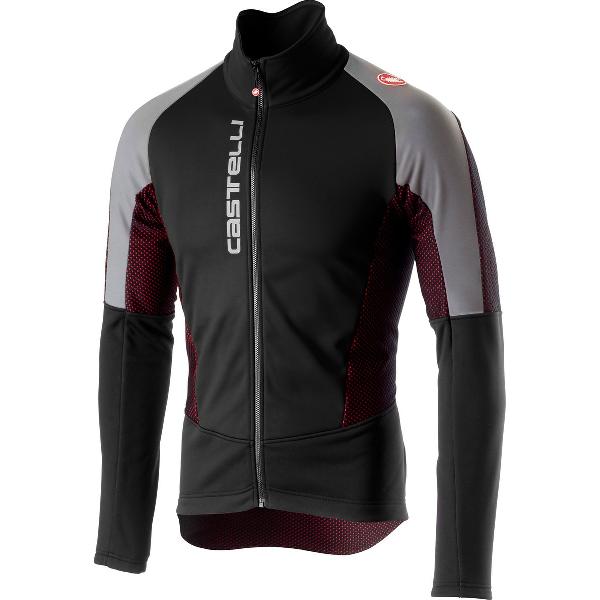 Castelli Fietsjack Heren Zwart Reflective / CA Mortirolo V Reflex Jacket Black - L