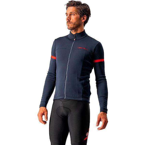 Castelli FONDO 2 Fietsshirt Savile Blue/Red Reflex - Mannen - maat M