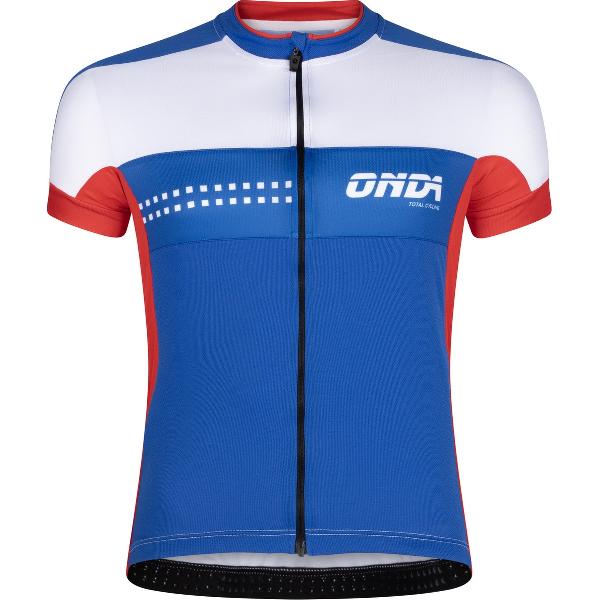 ONDA Fietsshirt korte mouw heren Wit Blauw Rood - Pro Minho - XS