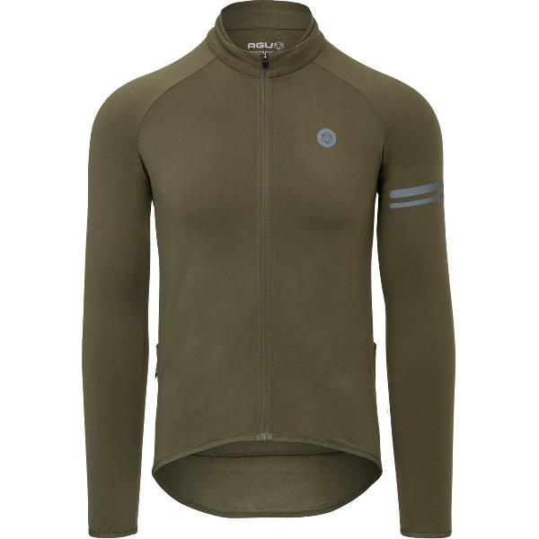 AGU Thermo Fietsshirt Lange Mouwen Essential Heren - Army Green - M