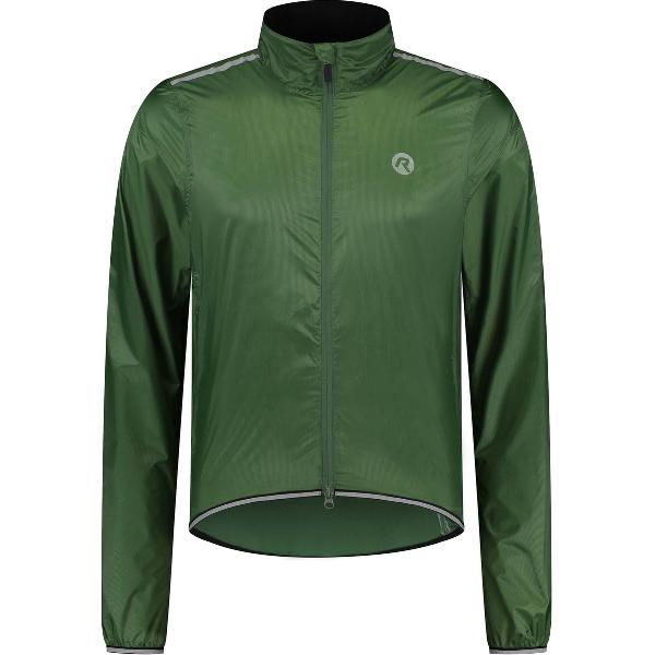 Rogelli Essential Regenjas - Fietsregenjack - Heren - Legergroen - Maat XL