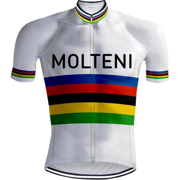 Retro Wielershirt Molteni Regenboog - REDTED (M)