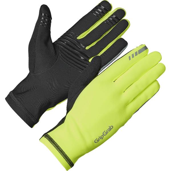 GripGrab - Insulator 2 Hi-Vis Lente Herfst Fietshandschoenen Lange Vinger - Geel Hi-Vis - Unisex - Maat XXL