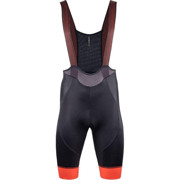 Nalini - Heren - Fietsbroek kort met Bretels - Koersbroek - Wielrenbroek Met Zeem - Zwart - Rood - NEW COLOR BIB SHORT - XS