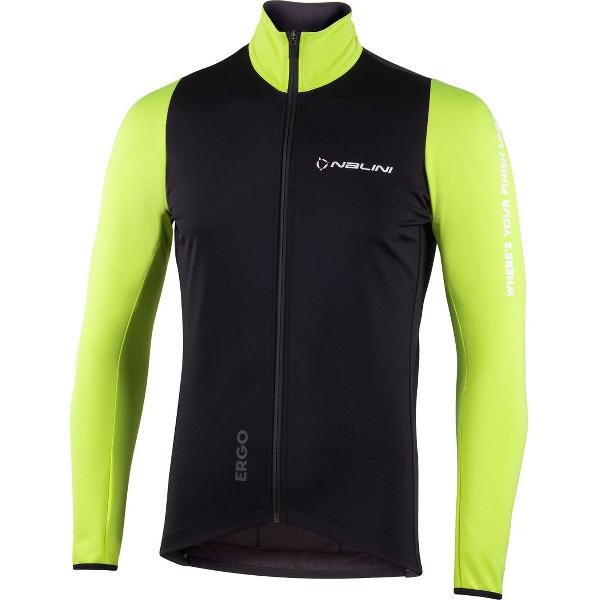 Nalini - Heren - Fietsjack winter - Winddicht Warm Wielrenjack - Geel - Zwart - NEW CARENA JKT2 - M