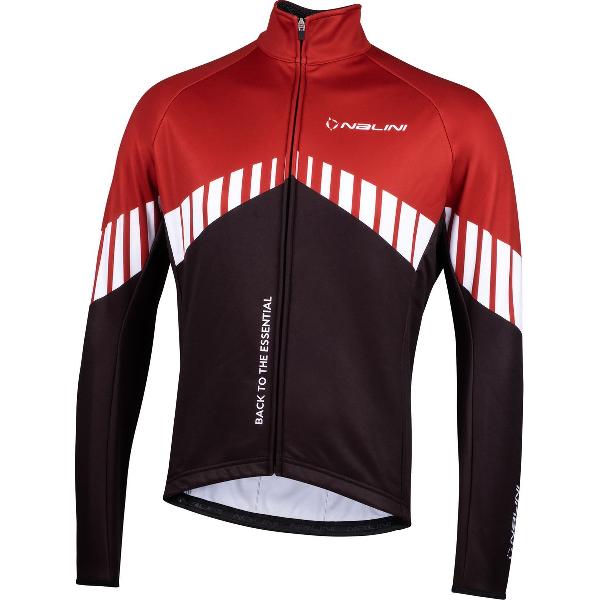 Nalini - Heren - Fietsjack winter - Winddicht Warm Wielrenjack - Rood - Zwart - NEW CYGNUS JKT - XXL