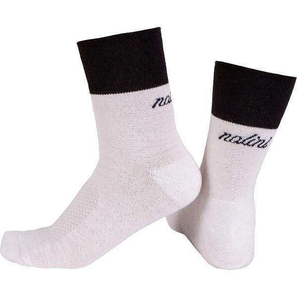 Nalini - Dames - Fietssokken Zomer - Ademende Wielrensokken met Merino wol - Sneldrogend - Wit - AQUALSOCKS(15) - L/XL