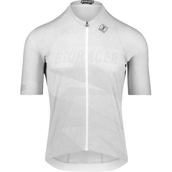 BIORACER Fietsshirt Heren Korte Mouw - New! Zomercollectie 2024 - Model 'Icon' - Grijs - Maat S - Fietskleding Heren