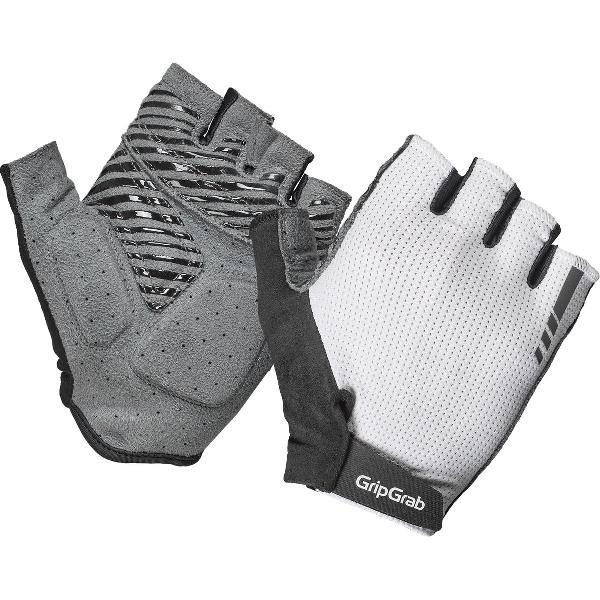 GripGrab - Expert RC Max Korte Vinger Zomer Fietshandschoenen met Padding - Wit - Unisex - Maat M