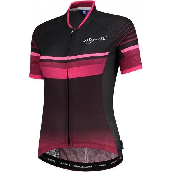 Rogelli Impress Fietsshirt - Korte Mouwen - Dames - Bordeaux, Roze - Maat S