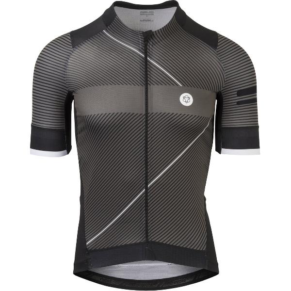 AGU Stripe Fietsshirt Premium Heren - Black_Grey - S