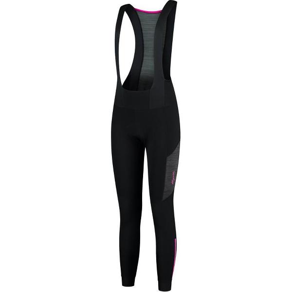 Rogelli Glory - Fietsbroek - Bibtight - Zwart/Grijs/Roze - Dames - Maat 2XL