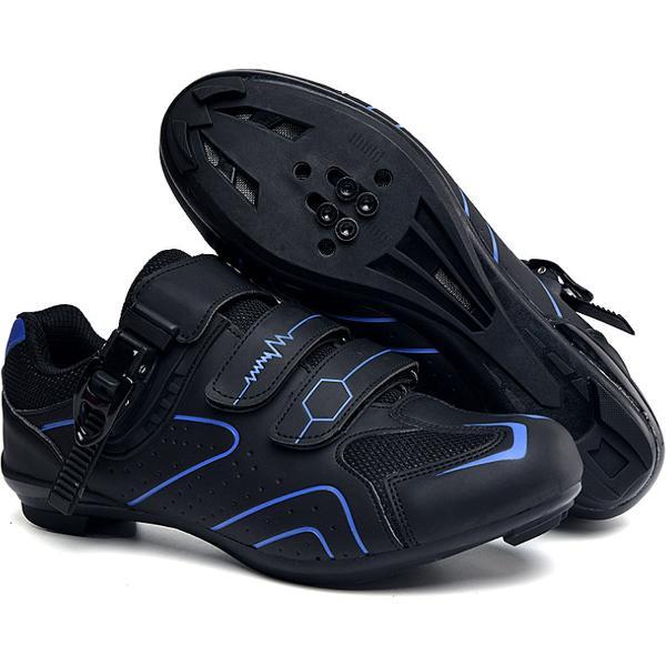 RAMBUX® - Fietsschoenen - MTB Schoenen Heren & Dames - Zwart Blauw - SPD-SL & SPD-SM Zool (Race Combi) - Wielrenschoenen - Klikschoenen - Mountainbike - Racefiets - Maat 44