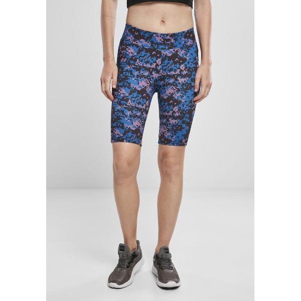 Urban Classics - High Waist Camo Tech Korte cycle broek - S - Multicolours