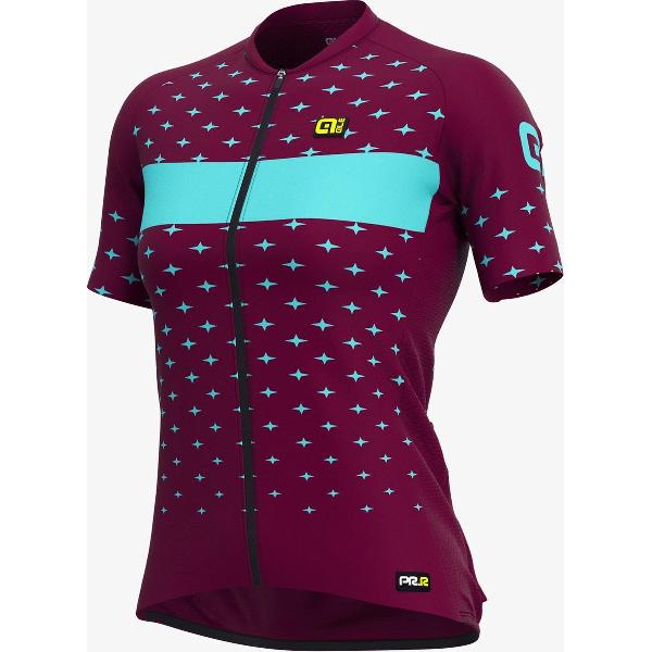 Ale Dames Fietsshirt Korte Mouwen Graphics PRR Stars - Bordeaux - M - Valt klein