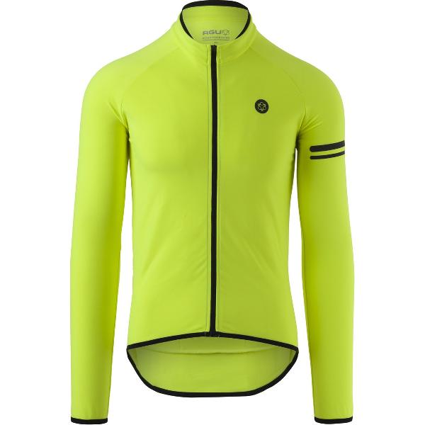 AGU Thermo Fietsshirt Lange Mouwen Essential Heren - Fluo Geel - L