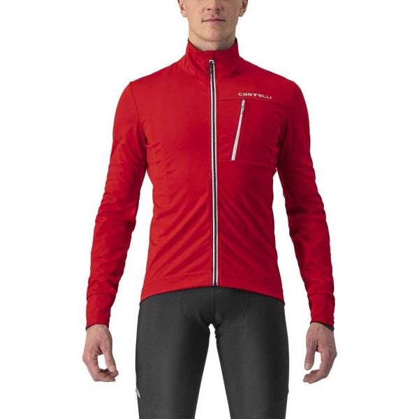 Castelli GO fietsjas RED/SILVER GRAY - Mannen - maat M