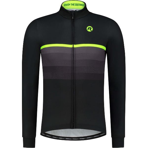 Rogelli Hero ll Fietsshirt Lange Mouwen - Wielershirt Heren - Race fit - Black, Fluor - Maat M