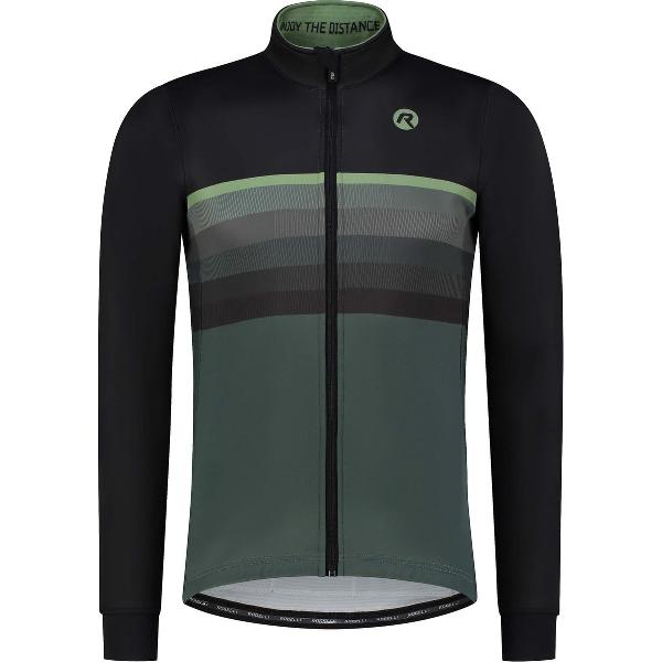 Rogelli Hero ll Fietsjas - Winterjack Heren - Race fit - Black, Green - Maat XL