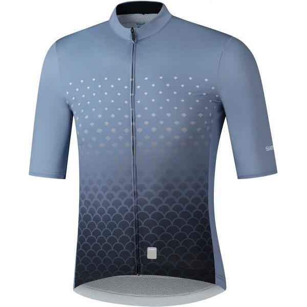 Shimano Fietsshirt Korte Mouwen Breakaway Heren Aqua Blauw-L