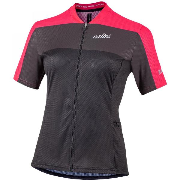 NALINI BAS LADY COUNTRY JERSEY MTB ZWART/ROZE Maat M