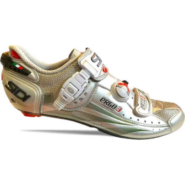 Sidi ERGO 3 - Fietsschoenen - Carbon - Zilver/Groen - Maat 46