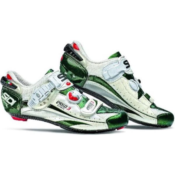 Sidi ERGO 3 - Fietsschoenen - Carbon - Wit/Groen/Cream - Maat 45