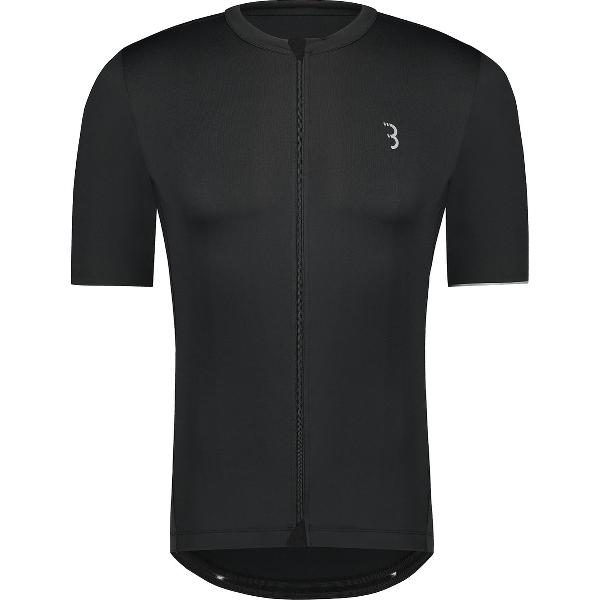 BBB Cycling Essence Fietsshirt Heren - Korte Mouwen - Allround Wielershirt - Fietskleding Heren - Zwart - Maat XXL - BBW-408