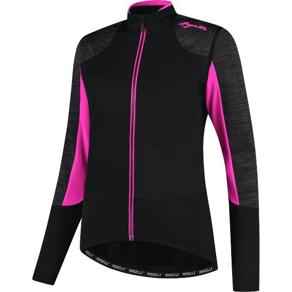 Rogelli Glory Fietsjack Winter - Dames - Zwart, Grijs, Roze - Maat XL