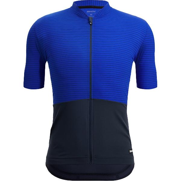 Santini Colore Riga - S/S Jersey BLAUW - Maat 3XL