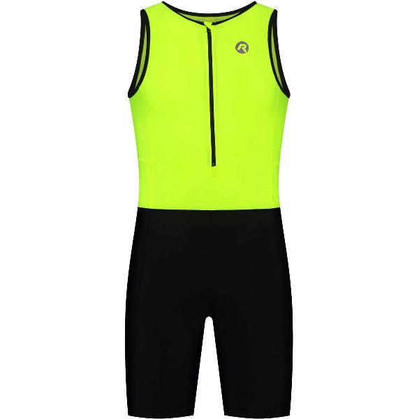 Rogelli Florida Trisiut Met Korte Mouwen Voor Triatlon - Unisex - Zwart, Fluor - Maat L