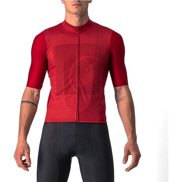 Castelli Fietsshirt Korte Mouwen Heren Rood Bordeaux - BAGARRE JERSEY PRO RED BORDEAUX-M