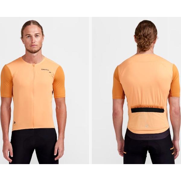 Craft - PRO Gravel SS Jersey M - Fietsshirt - Heren - Peach - Maat M