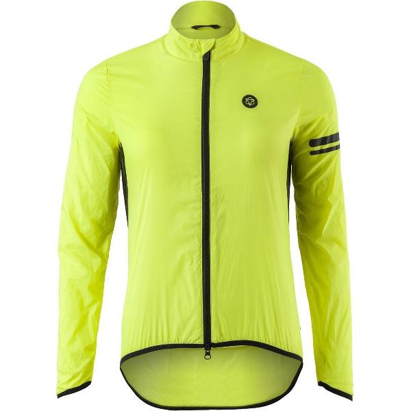 AGU Wind Fietsjack II Essential Dames - Geel - XS - Winddicht - Two-way Rits