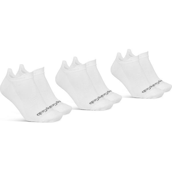 GripGrab - Classic No Show Zomer Fietssokken 3PACK Enkelsokken Coolmax Sport Sokken - Wit - Unisex - Maat M (41-44)