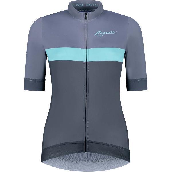 Rogelli Prime Fietsshirt - Korte Mouwen - Dames - Blauw, Turquoise - Maat 3XL