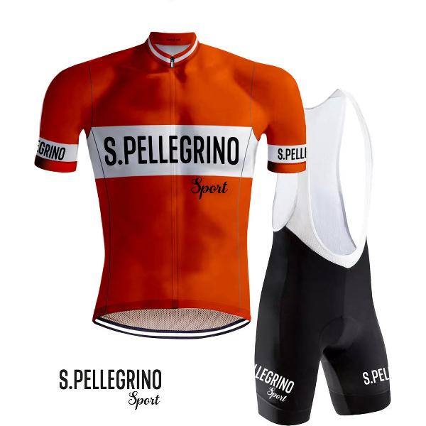 Retro Wielertenue San Pellegrino Oranje - REDTED - M