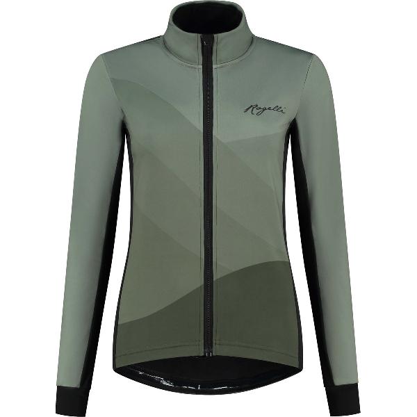 Rogelli Farah Fietsjack Winter - Dames Fietskleding - Groen - Maat XS