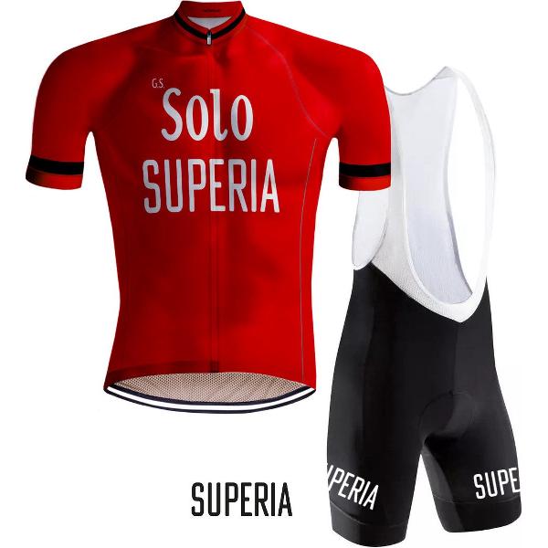 Retro Wielertenue Solo Superia Rood - REDTED (5XL)