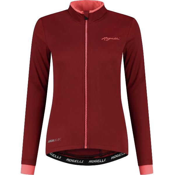 Rogelli Essential Winterjack - Dames - Fietsjack - Bordeaux/Coral - Maat S