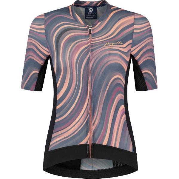 Rogelli Lynn Fietsshirt - Korte Mouwen - Dames - Koraal, Grijs - Maat M