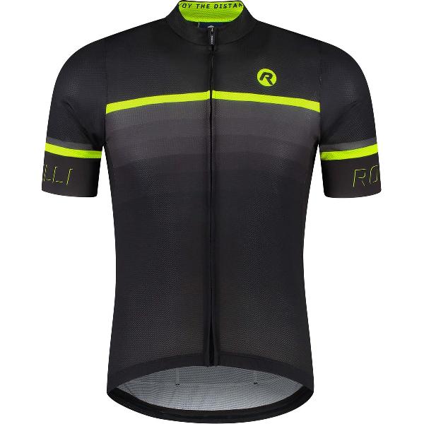 Rogelli Hero II Fietsshirt - Korte Mouwen - Heren - Geel, Zwart, Grijs - Maat L