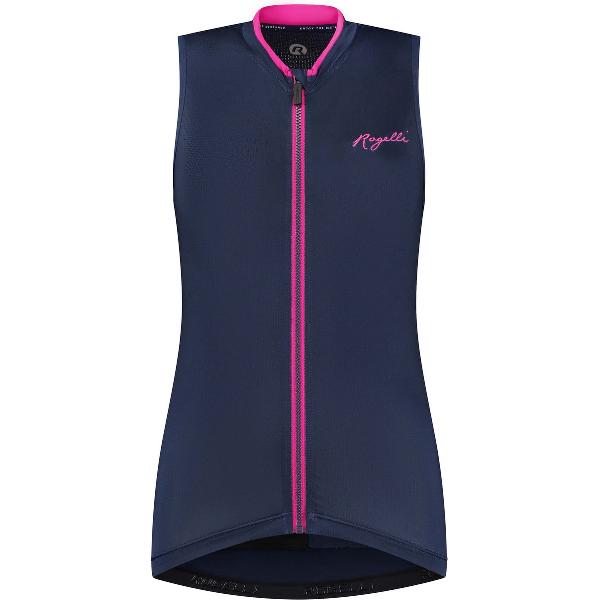 Rogelli Essential Fietsshirt - Zonder Mouwen - Dames - Blauw, Roze - Maat XS