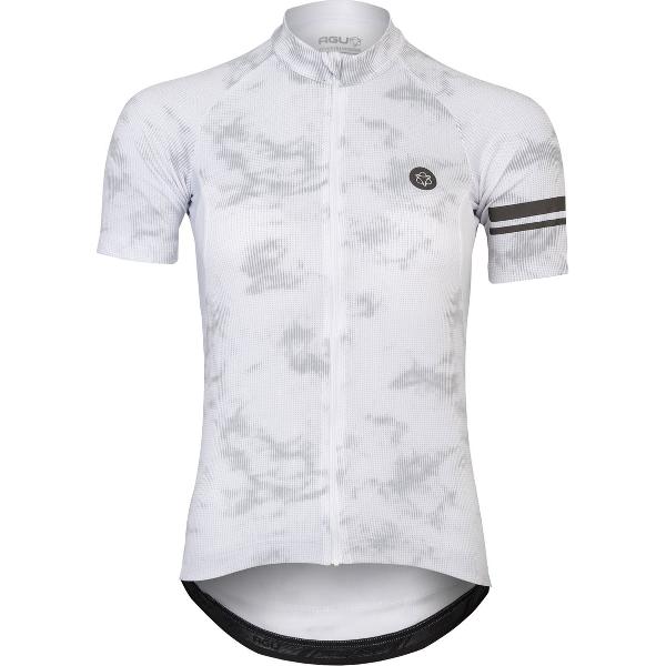 AGU Reflective Fietsshirt Essential Dames - Wit - S - Reflecterende Print