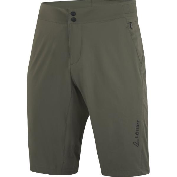 Loeffler fietsbroek kort M Bike Shorts Grav-E ASSL heren - Olijf Groen