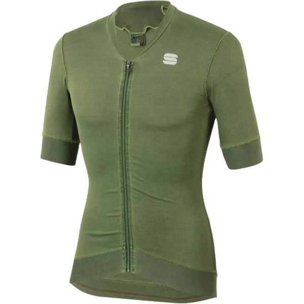 Sportful Fietsshirt korte mouwen Heren Groen / SF Monocrom Jersey-Dry Green - M