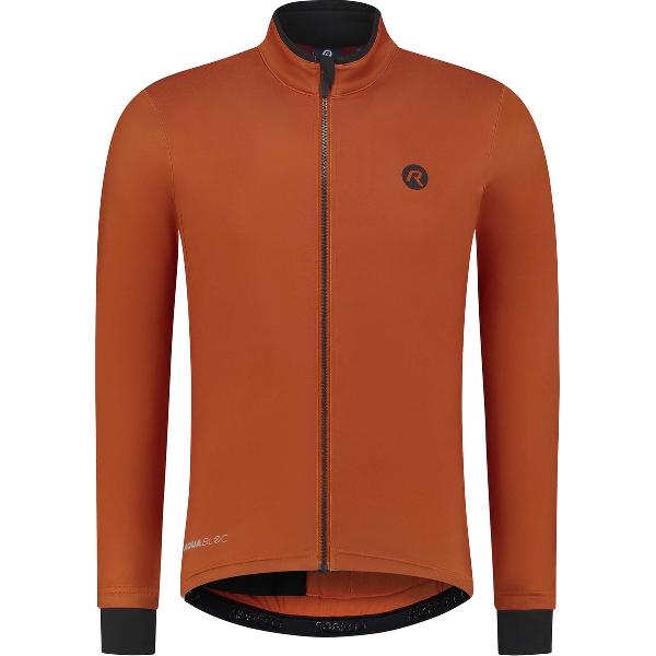 Rogelli Essential Fietsshirt Lange Mouwen - Wielershirt Heren - Race fit - Copper - Maat 3XL