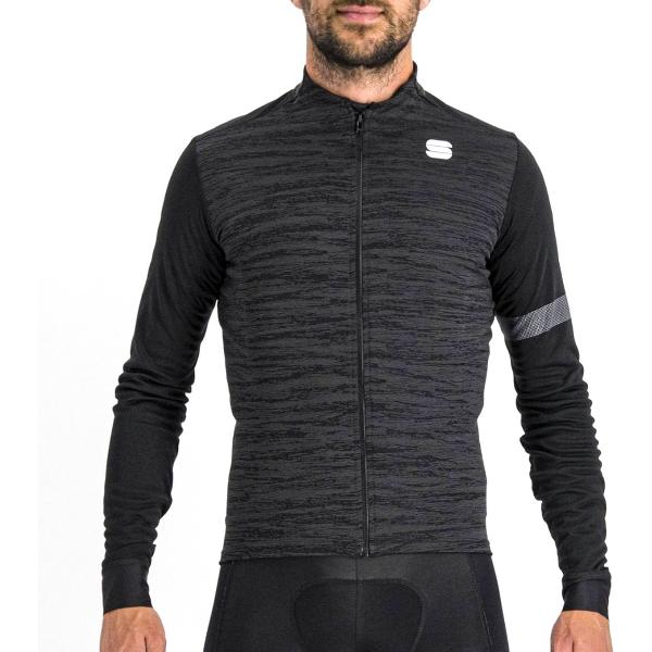 Sportful Fietsshirt lange mouwen heren Zwart - SUPERGIARA THERMAL JERSEY BLACK - L